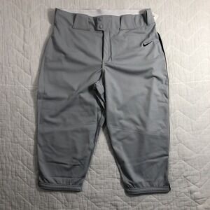 Nike Baseball Pants Men's Size XL Gray Black‎ Stripe BQ9021-058 NWT